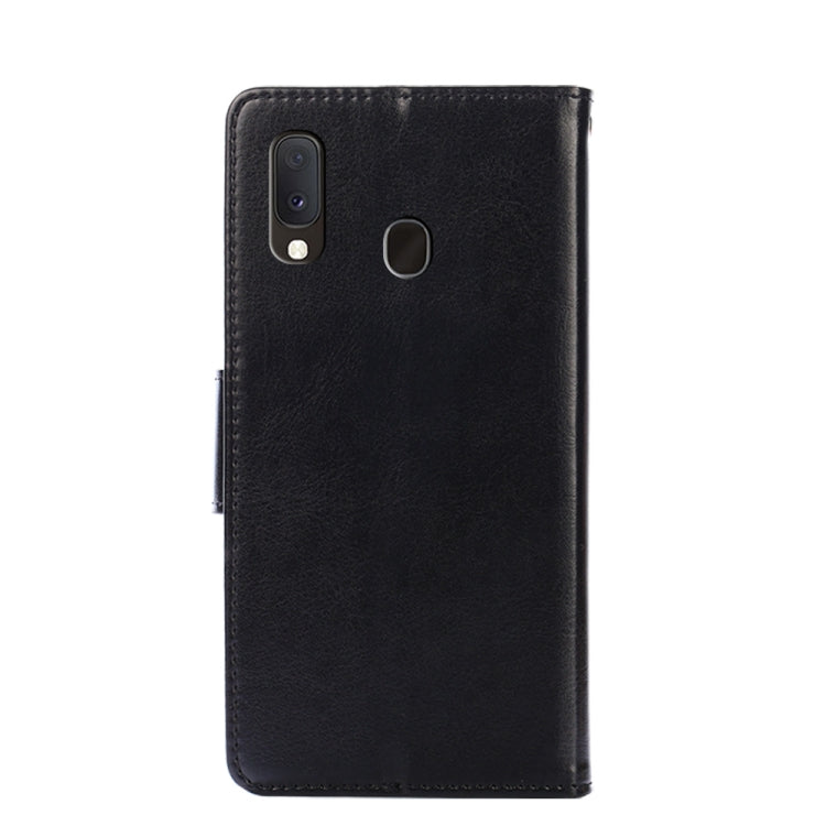 For Samsung Galaxy A20e Crystal Texture Horizontal Flip Leather Case with Holder & Card Slots & Wallet(Black) by buy2fix
