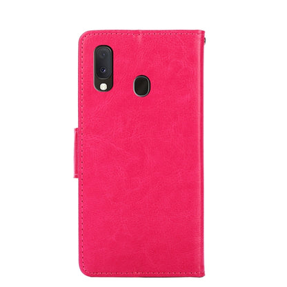 For Samsung Galaxy A20e Crystal Texture Horizontal Flip Leather Case with Holder & Card Slots & Wallet(Rose Red) by buy2fix