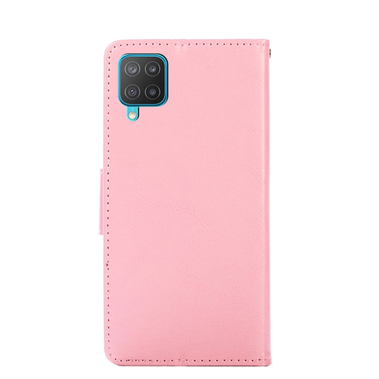 For Samsung Galaxy F12 / M12 Crystal Texture Horizontal Flip Leather Case with Holder & Card Slots & Wallet(Pink) by buy2fix