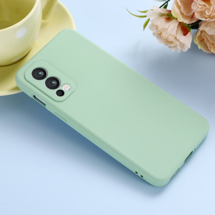 For OnePlus Nord 2 5G Solid Color Liquid Silicone Shockproof Full Coverage Protective Case(Green) - OnePlus Cases by buy2fix | Online Shopping UK | buy2fix