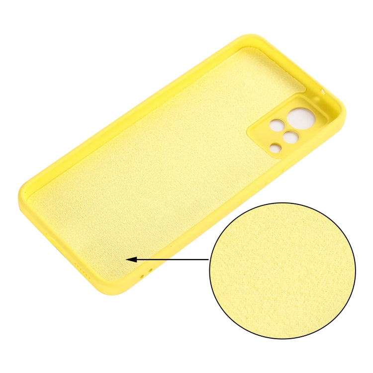 For vivo V21 5G / 4G Solid Color Liquid Silicone Shockproof Full Coverage Protective Case(Yellow) - vivo Cases by buy2fix | Online Shopping UK | buy2fix