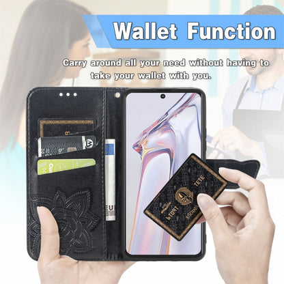 For Blackview A100 Butterfly Love Flower Embossed Horizontal Flip Leather Case with Holder & Card Slots & Wallet & Lanyard(Black) - More Brand by buy2fix | Online Shopping UK | buy2fix