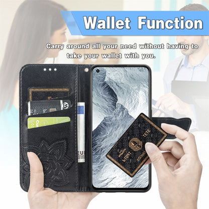 For OPPO Realme GT Master Butterfly Love Flower Embossed Horizontal Flip Leather Case with Holder & Card Slots & Wallet & Lanyard(Black) - Realme Cases by buy2fix | Online Shopping UK | buy2fix