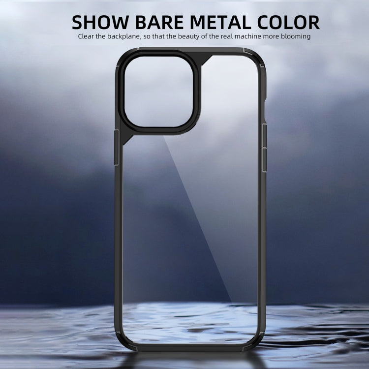 For iPhone 13 Pro Max iPAKY Royal Armor Shockproof TPU + Clear PC Protective Case (Black) by buy2fix