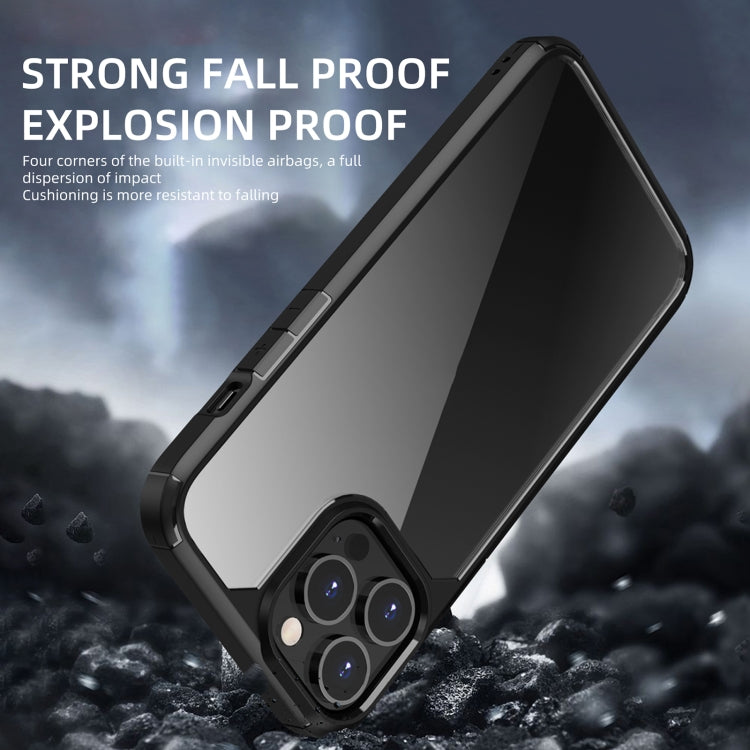 For iPhone 13 Pro Max iPAKY Royal Armor Shockproof TPU + Clear PC Protective Case (Black) by buy2fix
