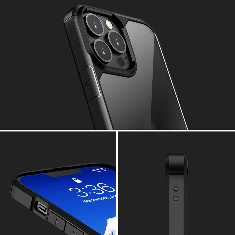 For iPhone 13 Pro Max iPAKY Royal Armor Shockproof TPU + Clear PC Protective Case (Black) by buy2fix