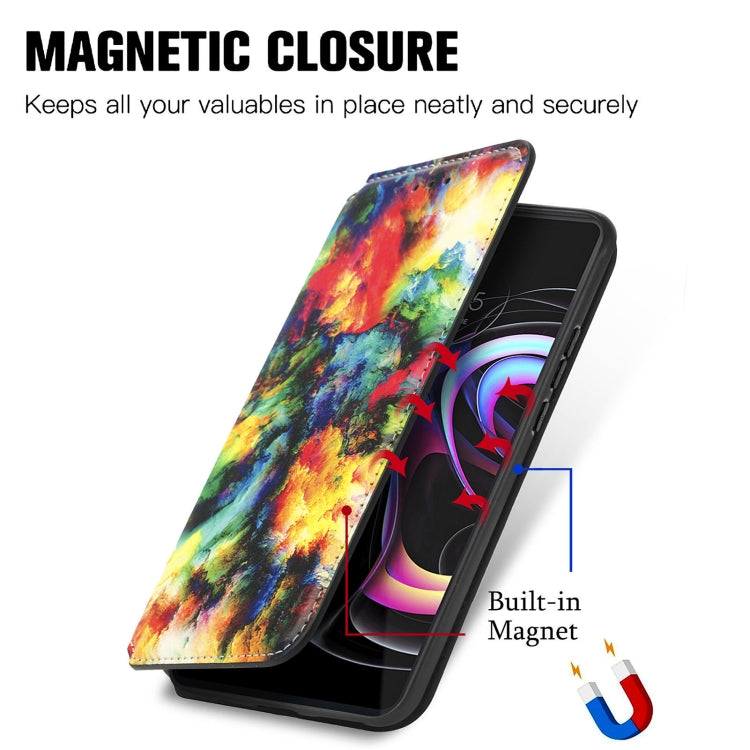 For Motorola Edge 20 Pro Colorful Magnetic Horizontal Flip PU Leather Case with Holder & Card Slot & Wallet(Colorful Cloud) - Motorola Cases by buy2fix | Online Shopping UK | buy2fix