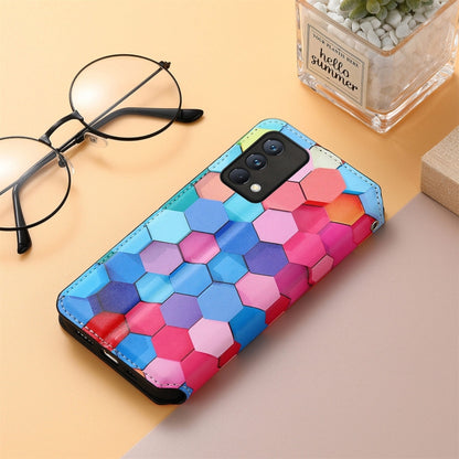 For OPPO Realme GT Master Colorful Magnetic Horizontal Flip PU Leather Case with Holder & Card Slot & Wallet(Colorful Cube) - Realme Cases by buy2fix | Online Shopping UK | buy2fix
