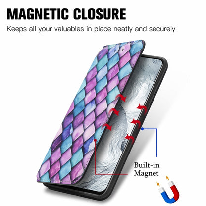 For OPPO Realme GT Master Colorful Magnetic Horizontal Flip PU Leather Case with Holder & Card Slot & Wallet(Purple Scales) - Realme Cases by buy2fix | Online Shopping UK | buy2fix