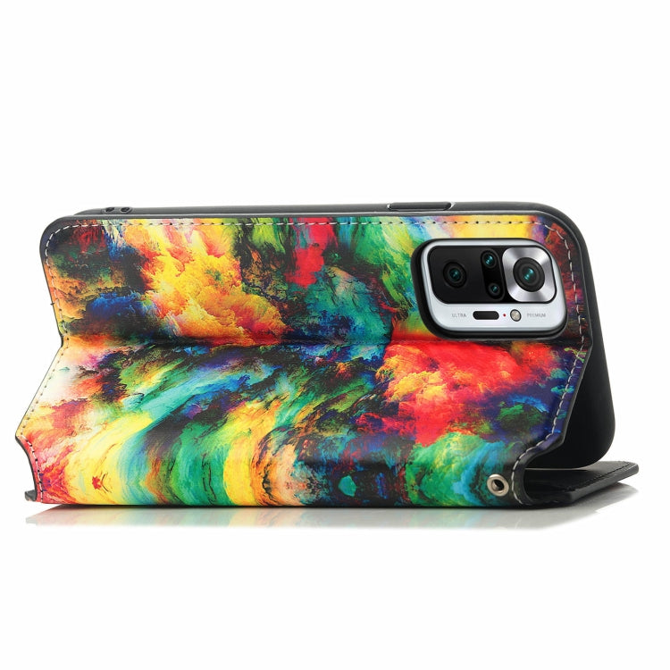 For Xiaomi Redmi Note 10 Pro Colorful Magnetic Horizontal Flip PU Leather Case with Holder & Card Slot & Wallet(Colorful Cloud) - Xiaomi Cases by buy2fix | Online Shopping UK | buy2fix