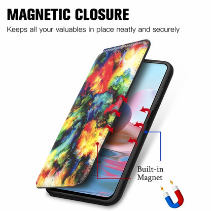 For Xiaomi Redmi Note 10 Pro Colorful Magnetic Horizontal Flip PU Leather Case with Holder & Card Slot & Wallet(Colorful Cloud) - Xiaomi Cases by buy2fix | Online Shopping UK | buy2fix