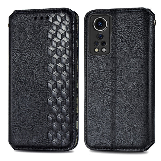 For ZTE Axon 30 5G Cubic Grid Pressed Horizontal Flip Magnetic PU Leather Case with Holder & Card Slots & Wallet(Black) by buy2fix