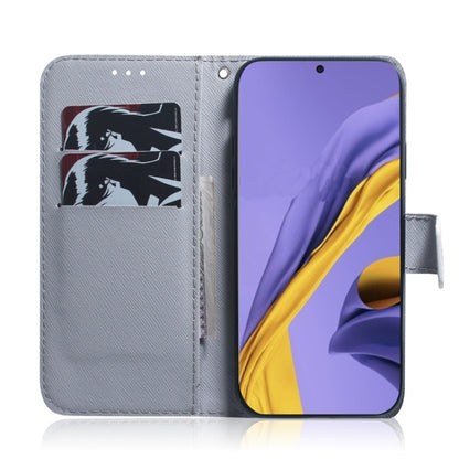 For Galaxy A51 Coloured Drawing Horizontal Flip Leather Case, with Holder & Card Slots & Wallet(White Wolf) by buy2fix