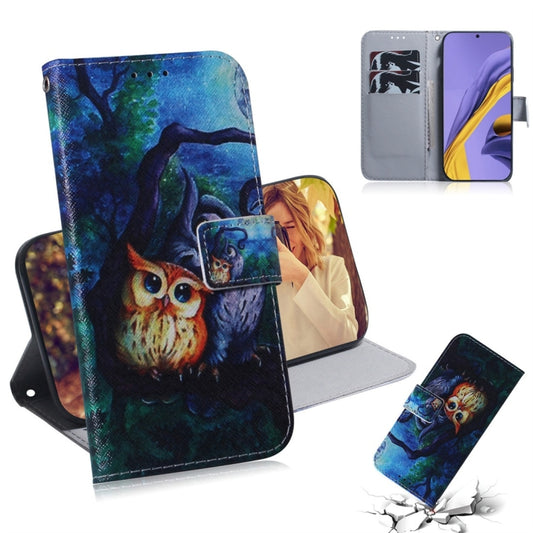 For Galaxy A51 Coloured Drawing Horizontal Flip Leather Case, with Holder & Card Slots & Wallet(Oil Owl) by buy2fix