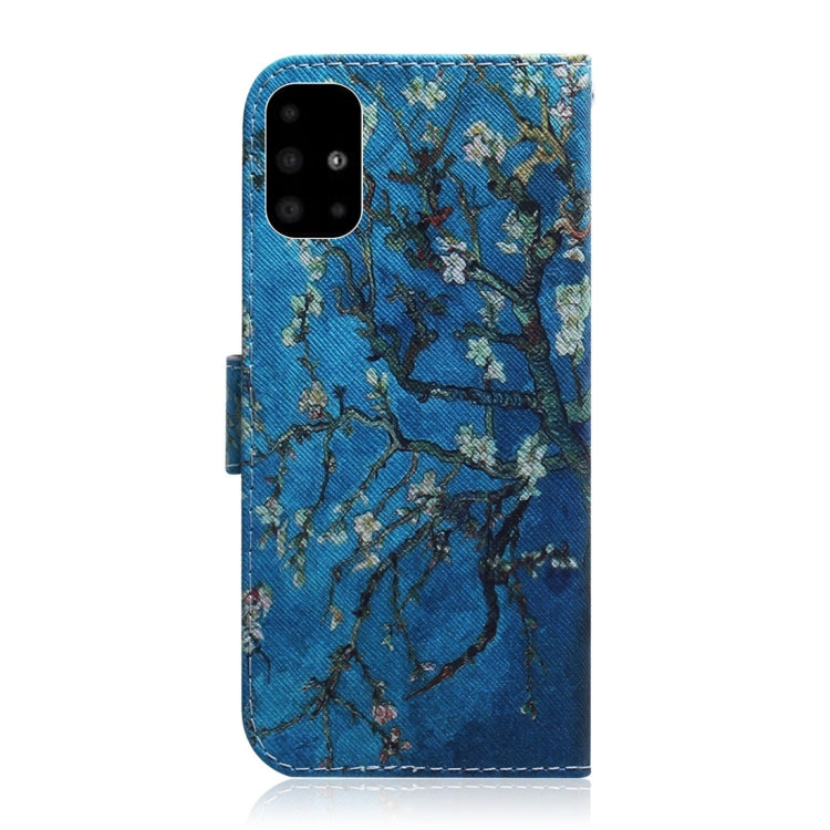 For Galaxy A51 Coloured Drawing Horizontal Flip Leather Case, with Holder & Card Slots & Wallet(Apricot Blossom) by buy2fix