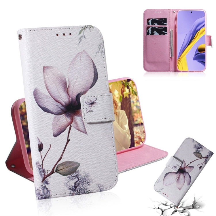 For Galaxy A51 Coloured Drawing Horizontal Flip Leather Case, with Holder & Card Slots & Wallet(Magnolia Flower) by buy2fix