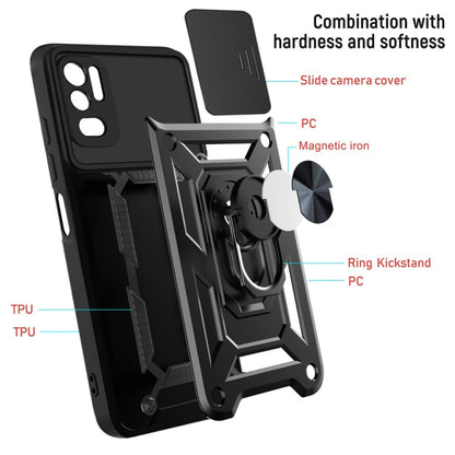 For Xiaomi Redmi Note 10 5G Sliding Camera Cover Design TPU+PC Protective Case(Black) - Xiaomi Cases by buy2fix | Online Shopping UK | buy2fix