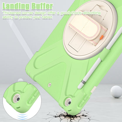 For iPad 10.2 2021 / 2020 / 2019 Silicone + PC Protective Case with Holder & Shoulder Strap(Matcha Green) - iPad 10.2 Cases by buy2fix | Online Shopping UK | buy2fix