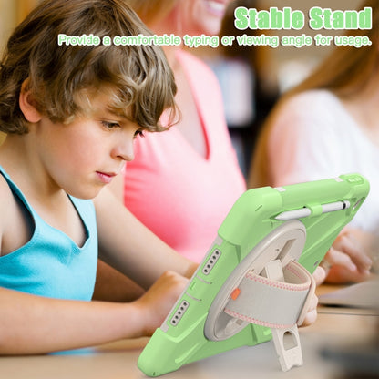 For iPad 10.2 2021 / 2020 / 2019 Silicone + PC Protective Case with Holder & Shoulder Strap(Matcha Green) - iPad 10.2 Cases by buy2fix | Online Shopping UK | buy2fix