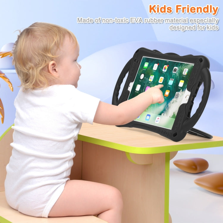 Cute Cat King Kids Shockproof Silicone Tablet Case with Holder & Shoulder Strap & Handle For iPad mini 2019 / 4 / 3 / 2 / 1(Black Orange) - iPad mini (2019) / mini 5 Cases by buy2fix | Online Shopping UK | buy2fix