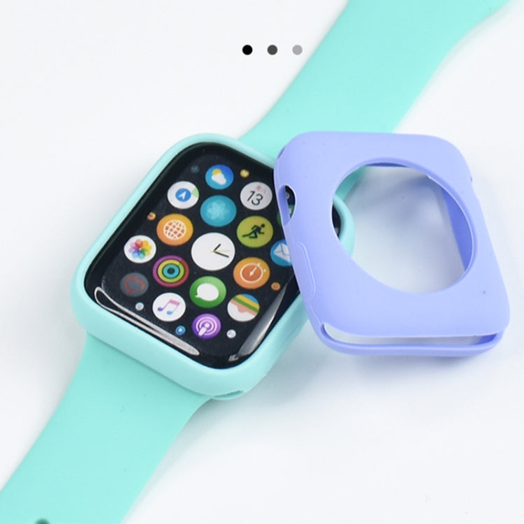 Shockproof All-inclusive Silicone Protective Case For Apple Watch Series 6 & SE & 5 & 4 44mm(Ice Cyan) - Watch Cases by buy2fix | Online Shopping UK | buy2fix