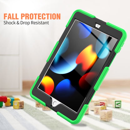 For iPad 10.2 2021 / 2020 / 2019 Shockproof Colorful Silicone + PC Protective Case with Holder & Pen Slot(Green) - iPad 10.2 Cases by buy2fix | Online Shopping UK | buy2fix