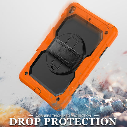 For iPad 10.2 2021 / 2020 / 2019 Shockproof Silicone + PC Protective Case with Holder & Shoulder Strap & Pen Slot(Orange) - iPad 10.2 Cases by buy2fix | Online Shopping UK | buy2fix