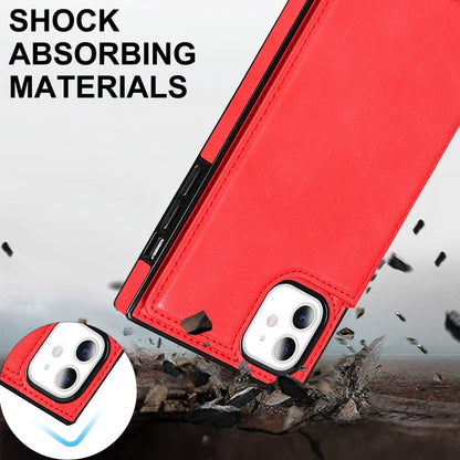 For iPhone 11 Cross-body Square Double Buckle Flip Card Bag TPU+PU Case with Card Slots & Wallet & Photo & Strap (Red) - iPhone 11 Cases by buy2fix | Online Shopping UK | buy2fix