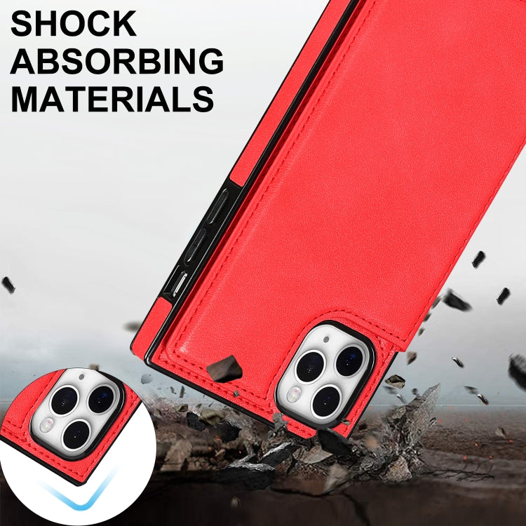 For iPhone 11 Pro Max Cross-body Square Double Buckle Flip Card Bag TPU+PU Case with Card Slots & Wallet & Photo & Strap (Red) - iPhone 11 Pro Max Cases by buy2fix | Online Shopping UK | buy2fix
