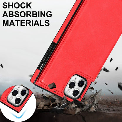 For iPhone 11 Pro Max Cross-body Square Double Buckle Flip Card Bag TPU+PU Case with Card Slots & Wallet & Photo & Strap (Red) - iPhone 11 Pro Max Cases by buy2fix | Online Shopping UK | buy2fix