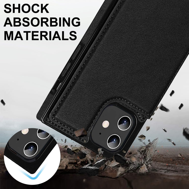 For iPhone 12 / 12 Pro Cross-body Square Double Buckle Flip Card Bag TPU+PU Case with Card Slots & Wallet & Photo & Strap(Black) - iPhone 12 / 12 Pro Cases by buy2fix | Online Shopping UK | buy2fix