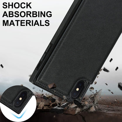 For iPhone XS Max Cross-body Square Double Buckle Flip Card Bag TPU+PU Case with Card Slots & Wallet & Photo & Strap(Black) - More iPhone Cases by buy2fix | Online Shopping UK | buy2fix