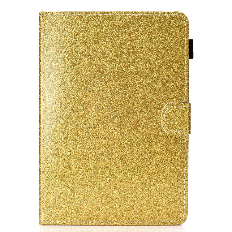 For 8 inch Tablet Varnish Glitter Powder Horizontal Flip Leather Case with Holder & Card Slot(Gold) - 8 inch by buy2fix | Online Shopping UK | buy2fix