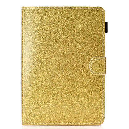 For 8 inch Tablet Varnish Glitter Powder Horizontal Flip Leather Case with Holder & Card Slot(Gold) - 8 inch by buy2fix | Online Shopping UK | buy2fix