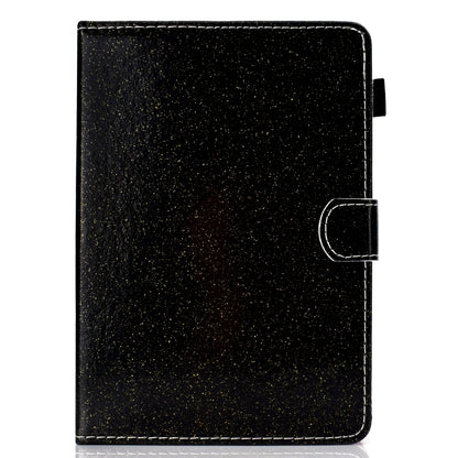 For 8 inch Tablet Varnish Glitter Powder Horizontal Flip Leather Case with Holder & Card Slot(Black) - 8 inch by buy2fix | Online Shopping UK | buy2fix