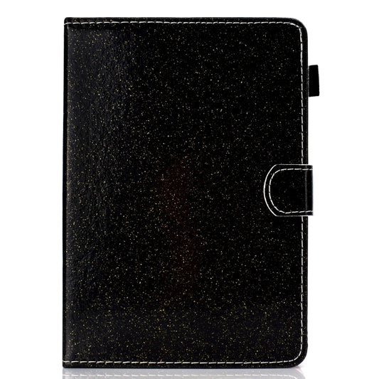For 8 inch Tablet Varnish Glitter Powder Horizontal Flip Leather Case with Holder & Card Slot(Black) - 8 inch by buy2fix | Online Shopping UK | buy2fix