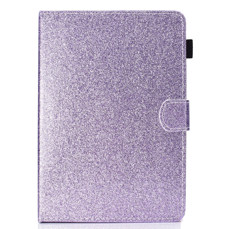 For 10 inch Tablet Varnish Glitter Powder Horizontal Flip Leather Case with Holder & Card Slot(Purple) - 10 - 11 inch by buy2fix | Online Shopping UK | buy2fix