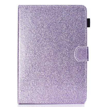 For 10 inch Tablet Varnish Glitter Powder Horizontal Flip Leather Case with Holder & Card Slot(Purple) - 10 - 11 inch by buy2fix | Online Shopping UK | buy2fix