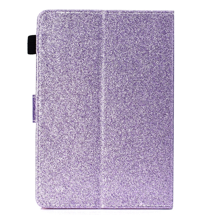 For 10 inch Tablet Varnish Glitter Powder Horizontal Flip Leather Case with Holder & Card Slot(Purple) - 10 - 11 inch by buy2fix | Online Shopping UK | buy2fix