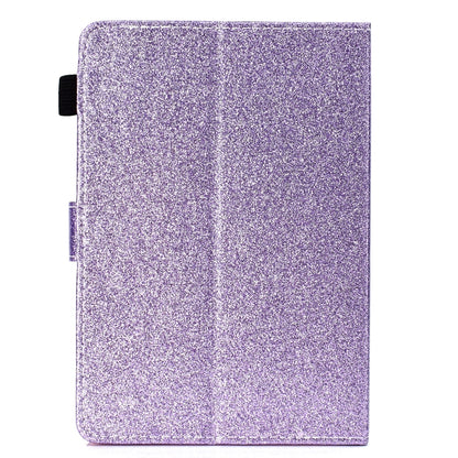 For 10 inch Tablet Varnish Glitter Powder Horizontal Flip Leather Case with Holder & Card Slot(Purple) - 10 - 11 inch by buy2fix | Online Shopping UK | buy2fix