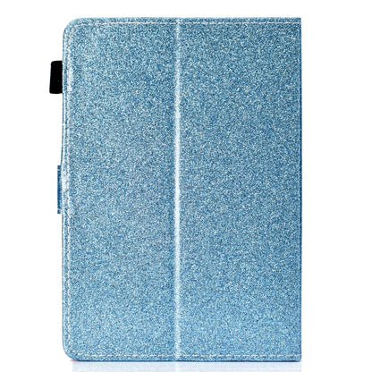 For 10 inch Tablet Varnish Glitter Powder Horizontal Flip Leather Case with Holder & Card Slot(Blue) - 10 - 11 inch by buy2fix | Online Shopping UK | buy2fix
