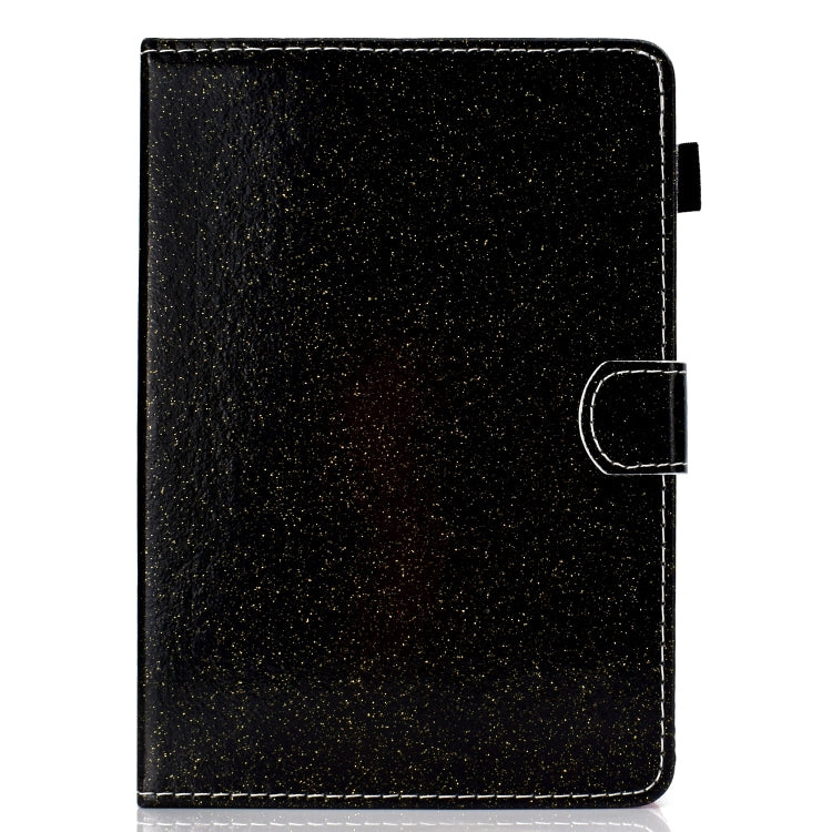 For 10 inch Tablet Varnish Glitter Powder Horizontal Flip Leather Case with Holder & Card Slot(Black) - 10 - 11 inch by buy2fix | Online Shopping UK | buy2fix