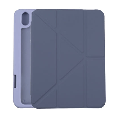 For iPad mini 2024 / mini 6 Deformation Transparent Acrylic Horizontal Flip PU Leather Tablet Case with Multi-folding Holder & Sleep / Wake-up Function & Pen Slot(Lavender Grey) - iPad mini 6 Cases by buy2fix | Online Shopping UK | buy2fix