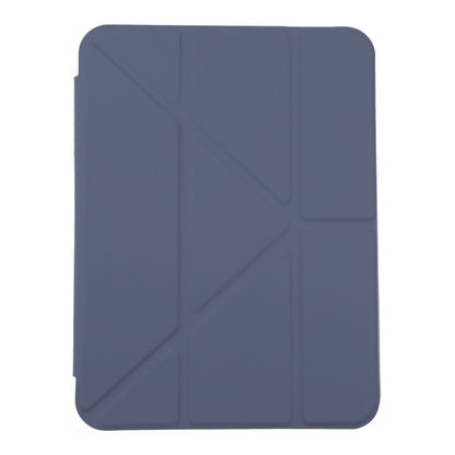 For iPad mini 2024 / mini 6 Deformation Transparent Acrylic Horizontal Flip PU Leather Tablet Case with Multi-folding Holder & Sleep / Wake-up Function & Pen Slot(Lavender Grey) - iPad mini 6 Cases by buy2fix | Online Shopping UK | buy2fix