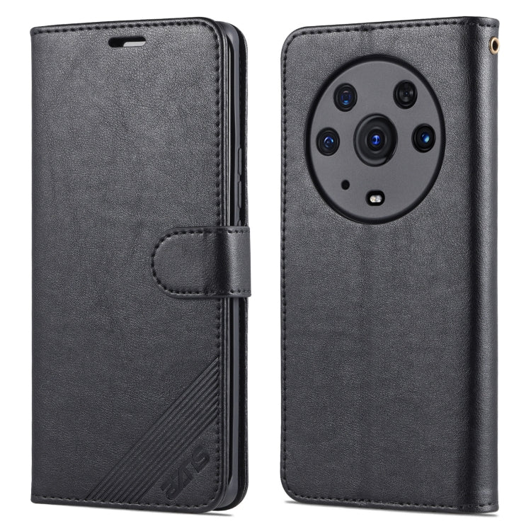 For Honor Magic3 Pro AZNS Sheepskin Texture Horizontal Flip Leather Case with Holder & Card Slots & Wallet(Black) - Honor Cases by AZNS | Online Shopping UK | buy2fix