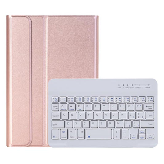 A06B Ultra-thin Detachable Bluetooth Keyboard Leather Case with Pen Slot & Holder for iPad mini 6 / mini 7(Rose Gold) by buy2fix