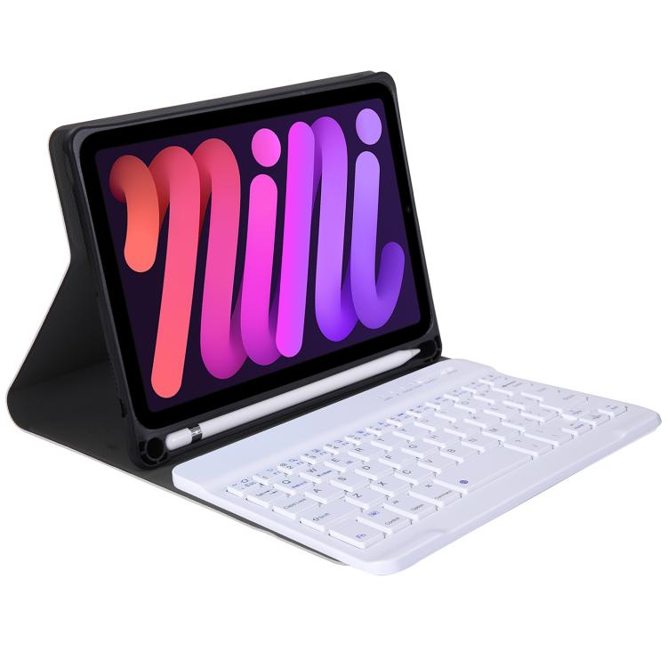 A06B Ultra-thin Detachable Bluetooth Keyboard Leather Case with Pen Slot & Holder for iPad mini 6 / mini 7(Gold) by buy2fix