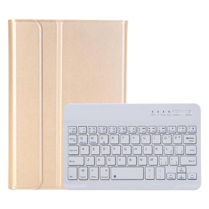 A06B Ultra-thin Detachable Bluetooth Keyboard Leather Case with Pen Slot & Holder for iPad mini 6 / mini 7(Gold) by buy2fix