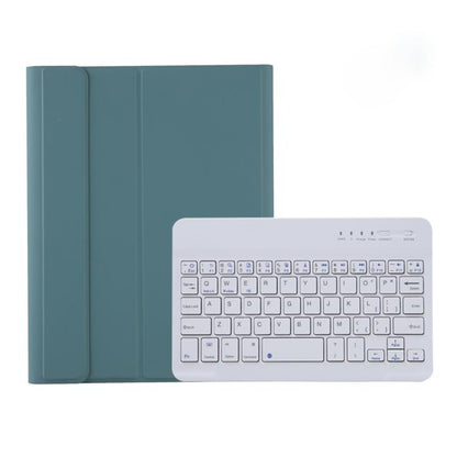 A06B Ultra-thin Detachable Bluetooth Keyboard Leather Case with Pen Slot & Holder for iPad mini 6 / mini 7(Dark Green) by buy2fix