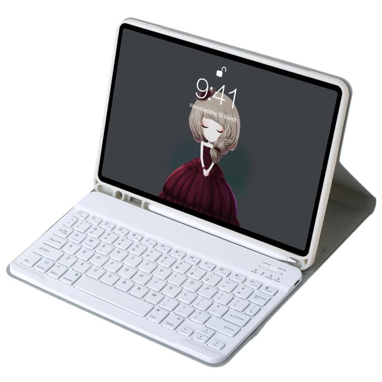A06B Ultra-thin Detachable Bluetooth Keyboard Leather Case with Pen Slot & Holder for iPad mini 6 / mini 7(Grey) - For iPad mini by buy2fix | Online Shopping UK | buy2fix